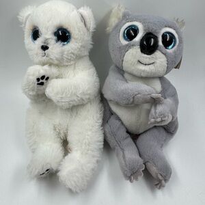Lot of two Ty beanie bears Wuzzy & Melly plush stuffed animals